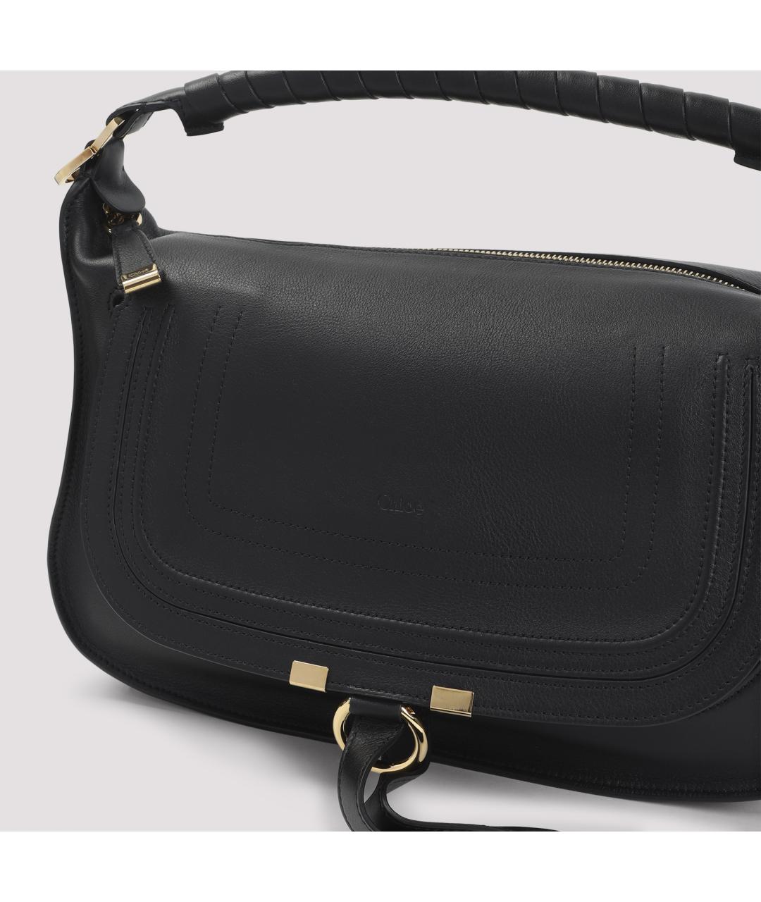 CHLOE Черная кожаная сумка через плечо, фото 3