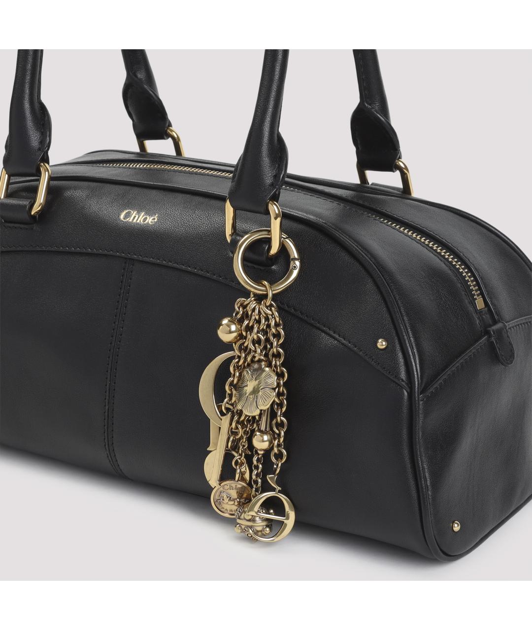 CHLOE Черная кожаная сумка через плечо, фото 3