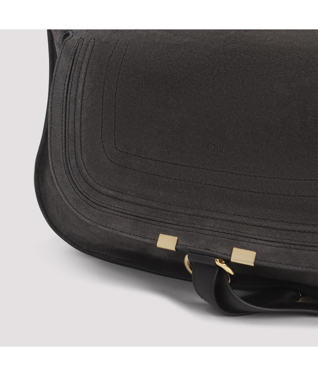 CHLOE Серая замшевая сумка через плечо, фото 3