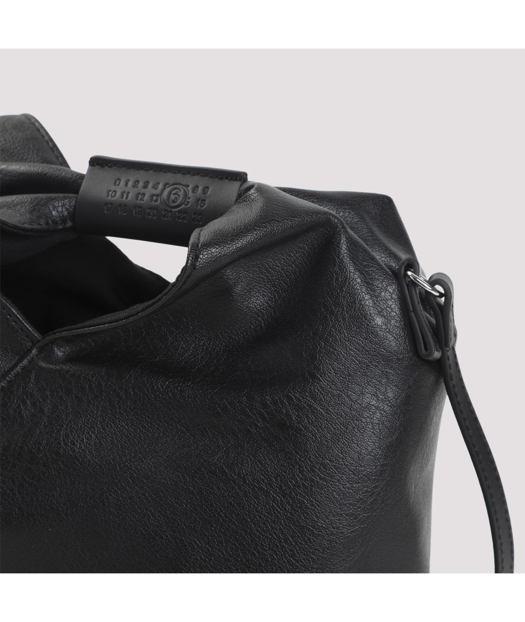 MM6 MAISON MARGIELA Черная сумка с короткими ручками из искусственной кожи, фото 5
