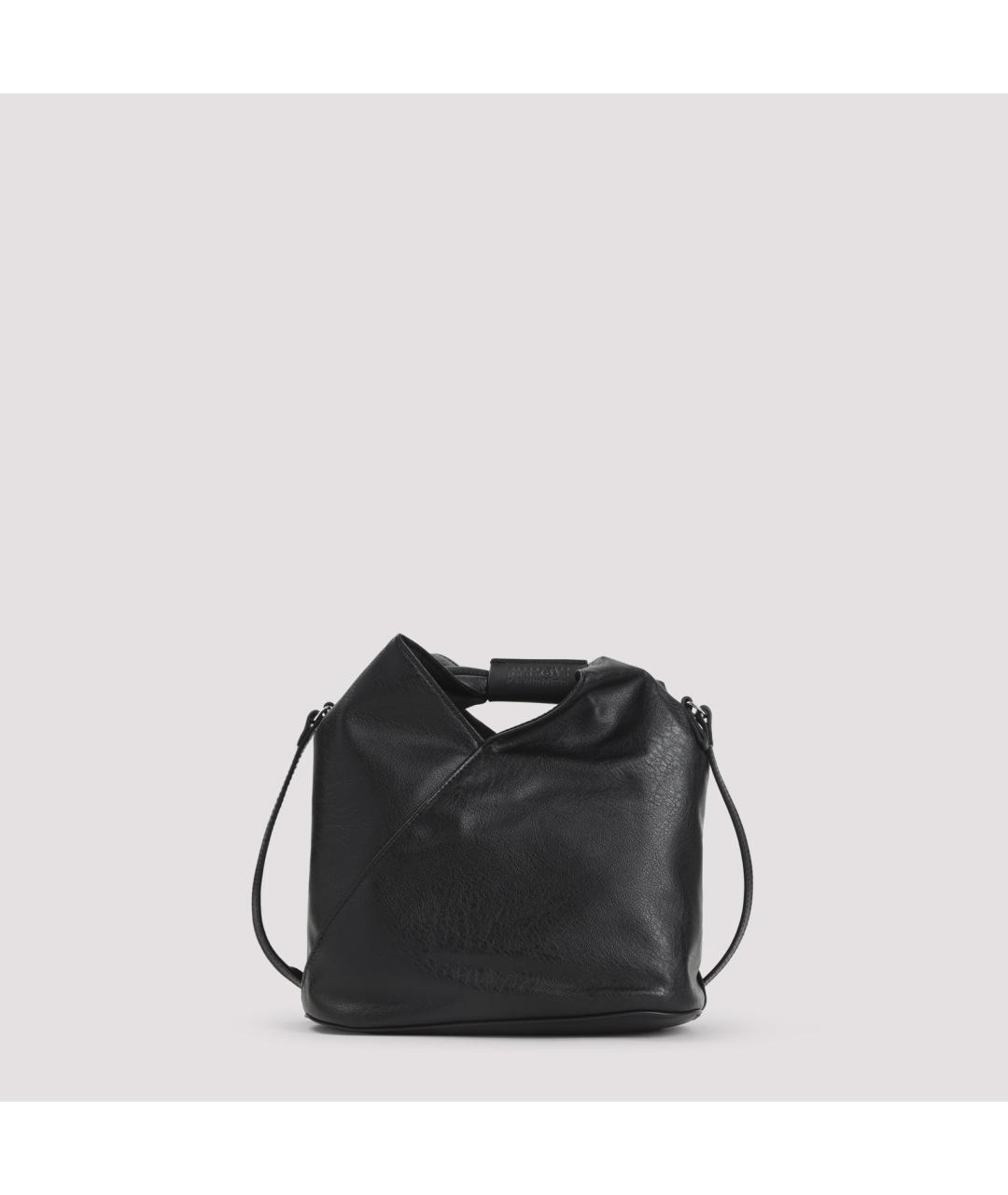 MM6 MAISON MARGIELA Черная сумка с короткими ручками из искусственной кожи, фото 2