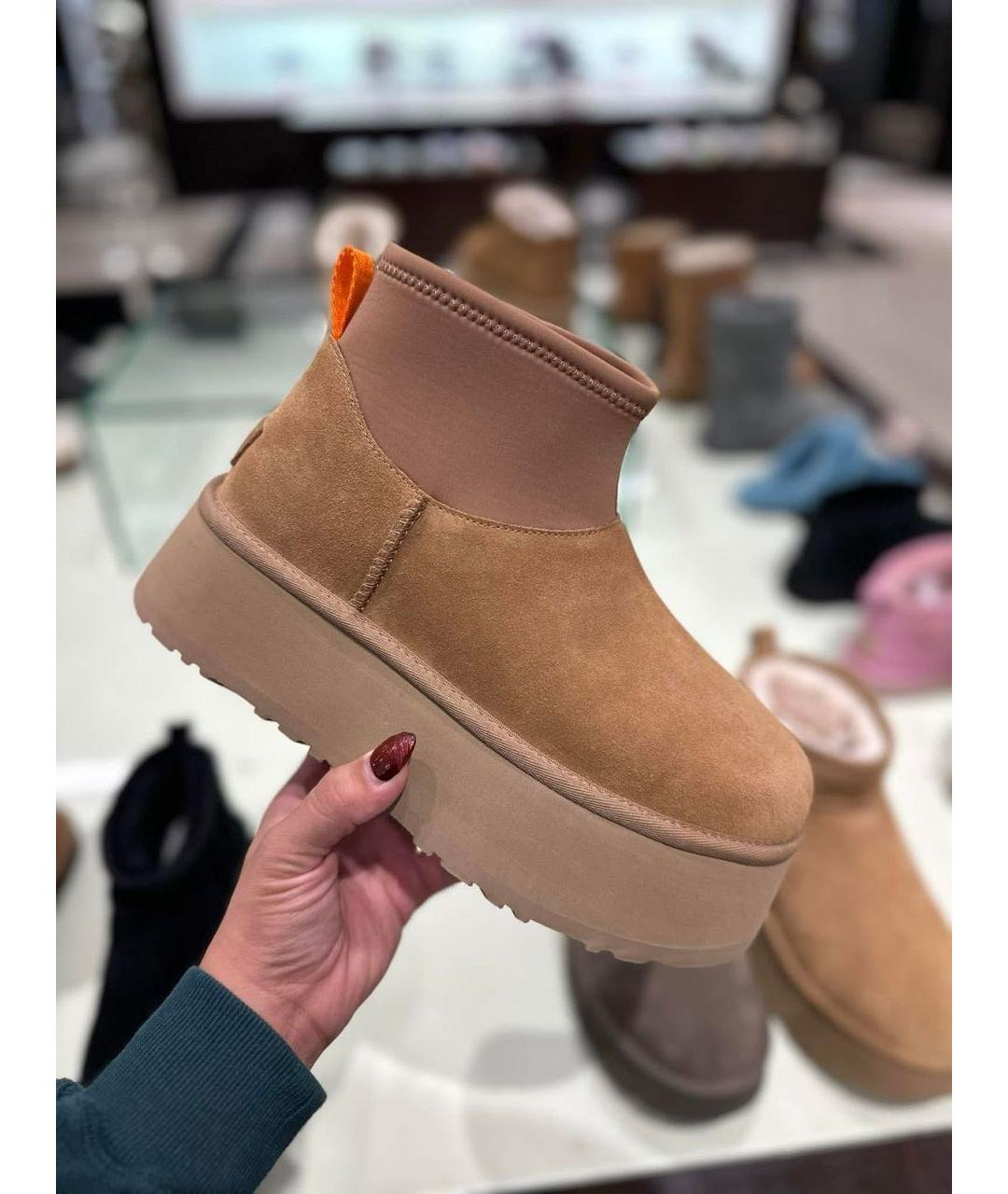 UGG AUSTRALIA Коричневые замшевые полусапоги, фото 5