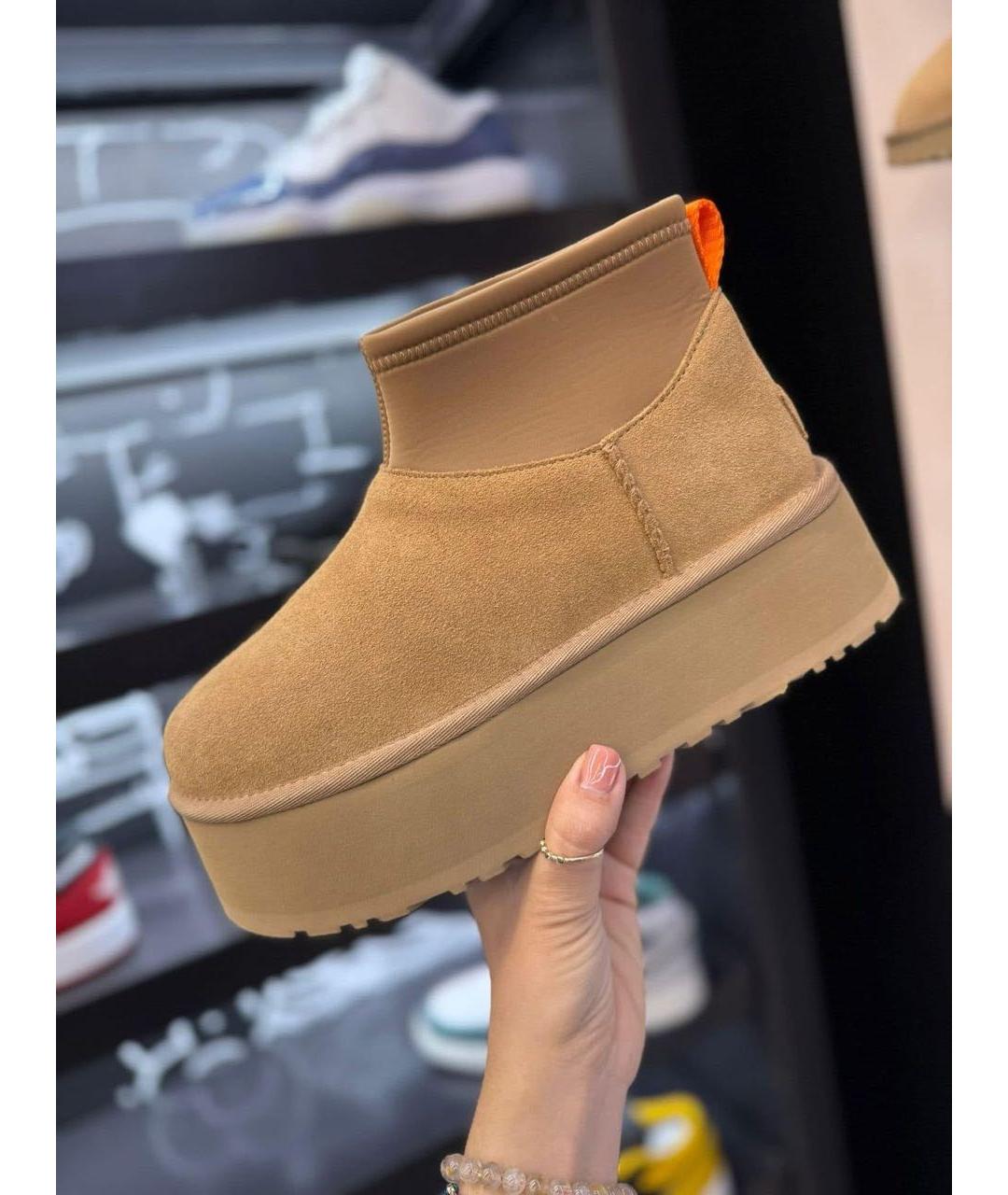 UGG AUSTRALIA Коричневые замшевые полусапоги, фото 3