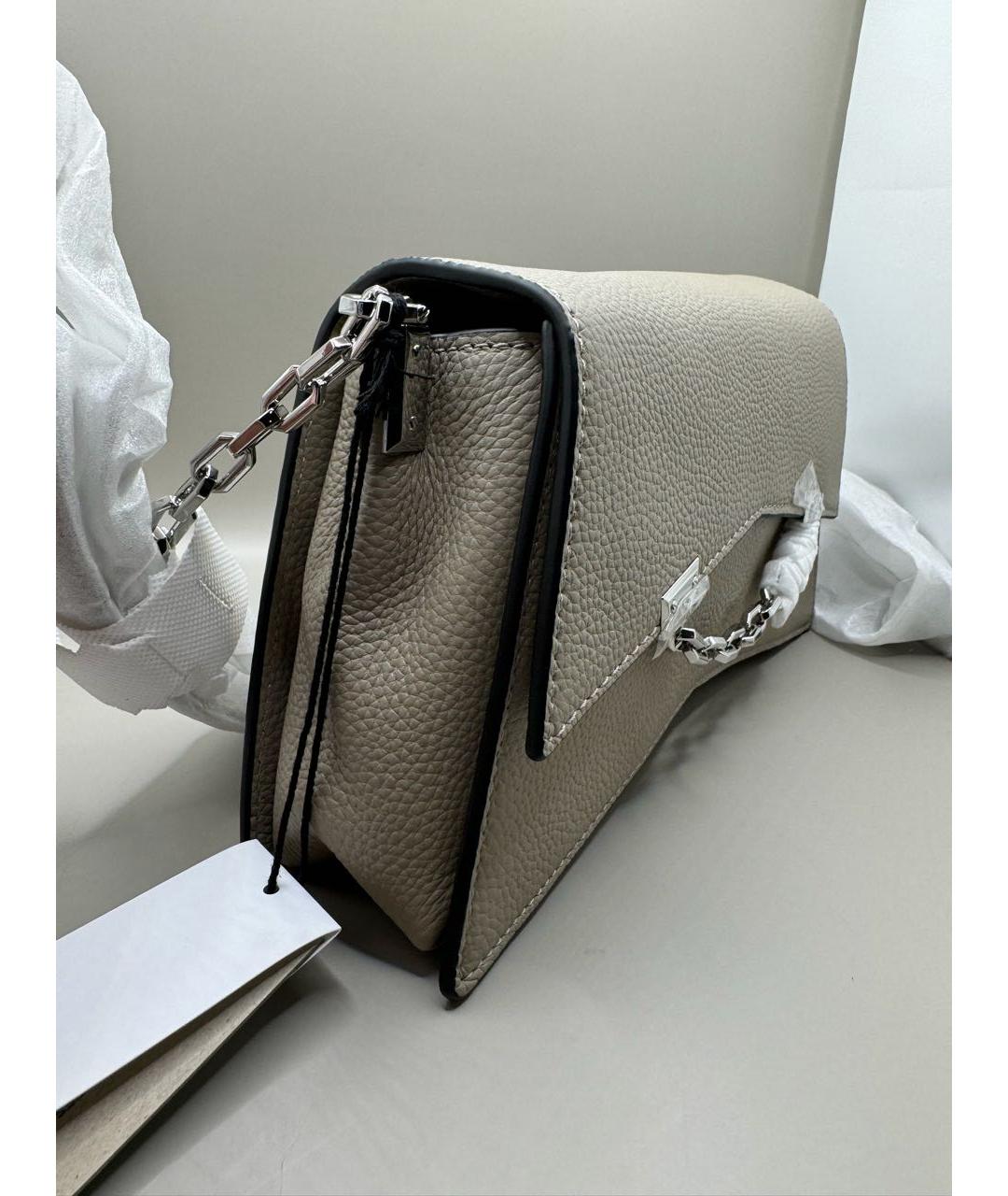 KARL LAGERFELD Бежевая кожаная сумка через плечо, фото 3