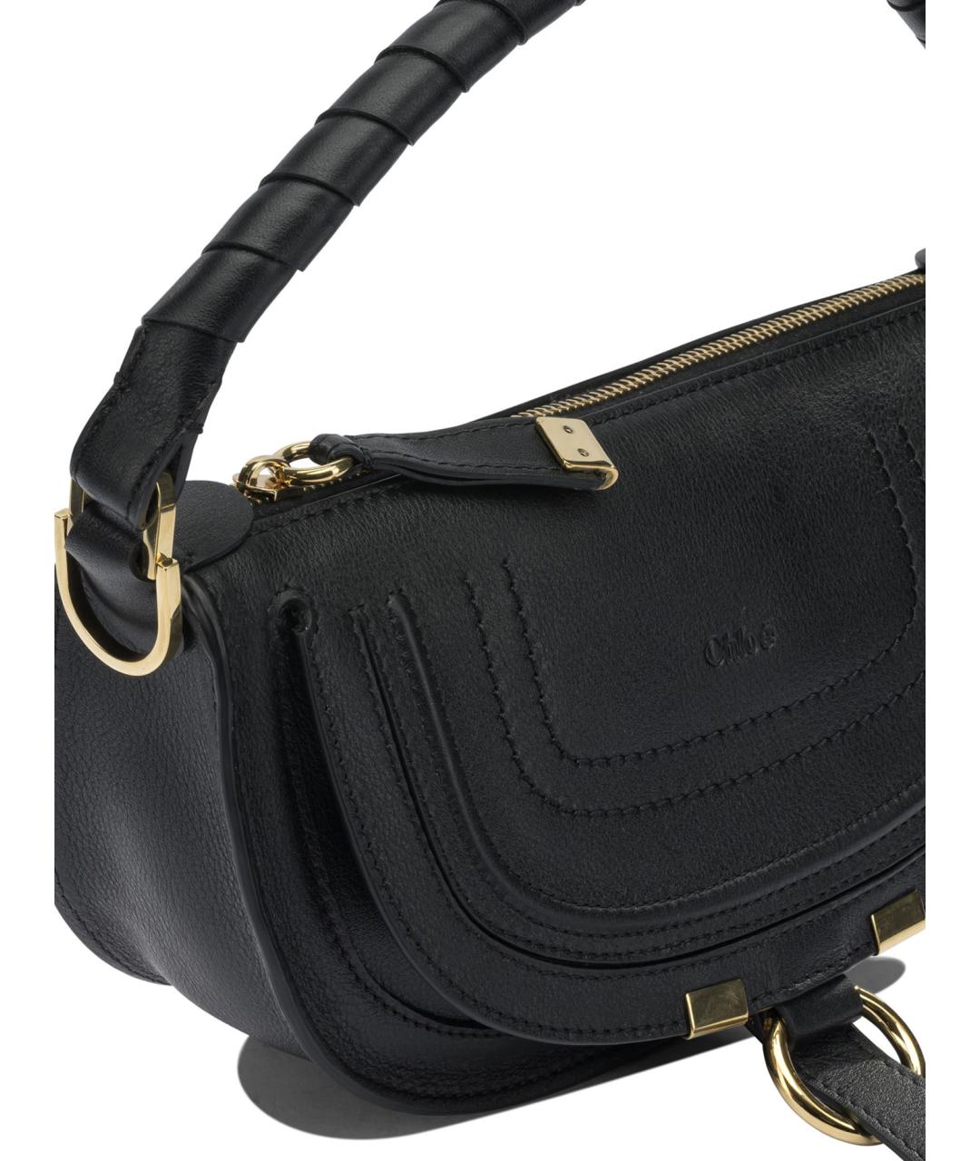 CHLOE Черная кожаная сумка через плечо, фото 4