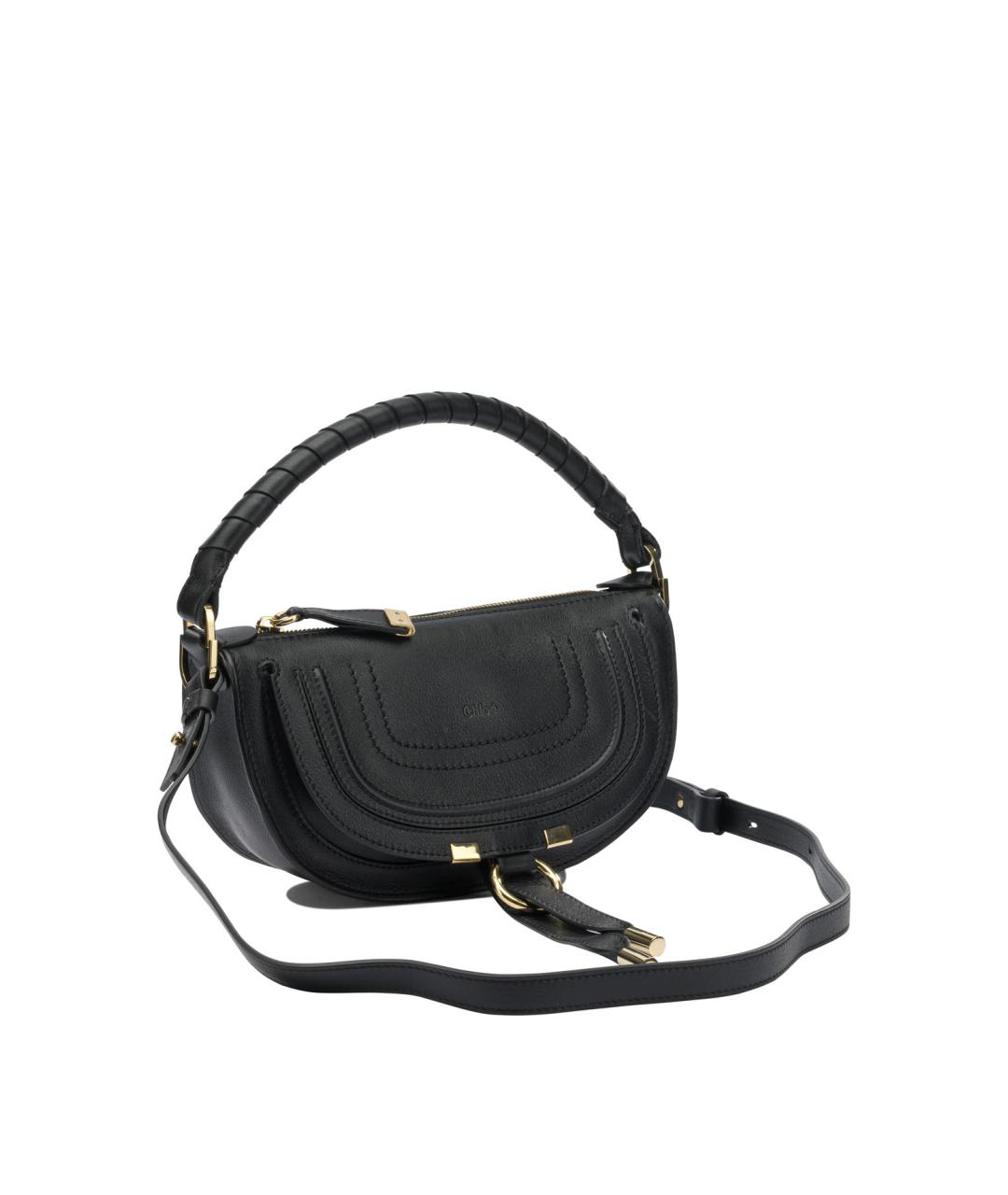 CHLOE Черная кожаная сумка через плечо, фото 2