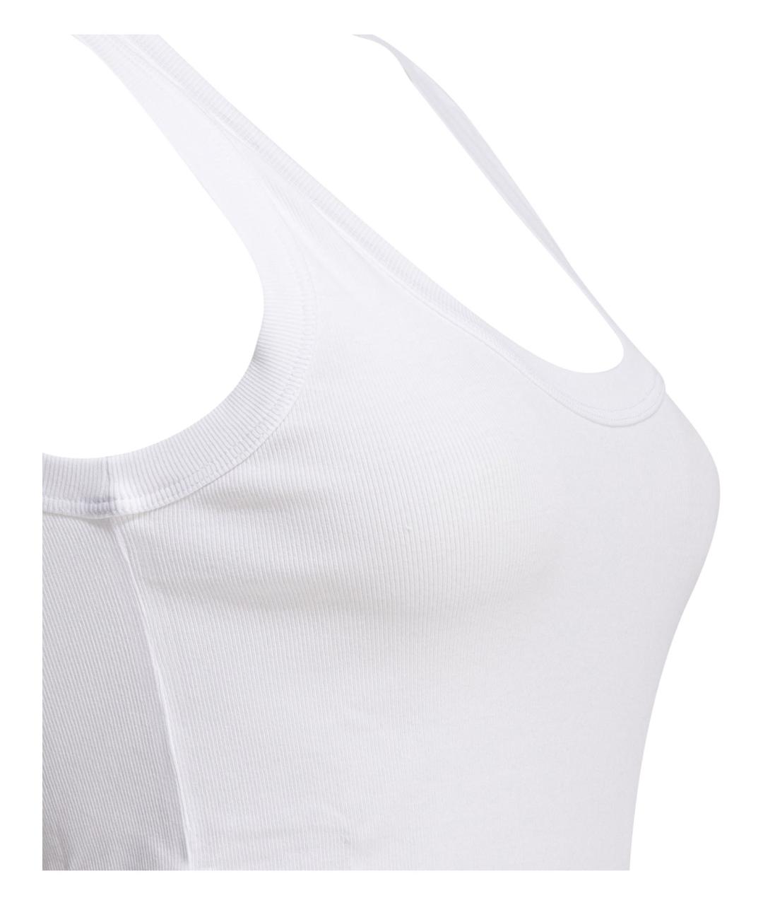 BRUNELLO CUCINELLI Белая хлопковая майка, фото 3