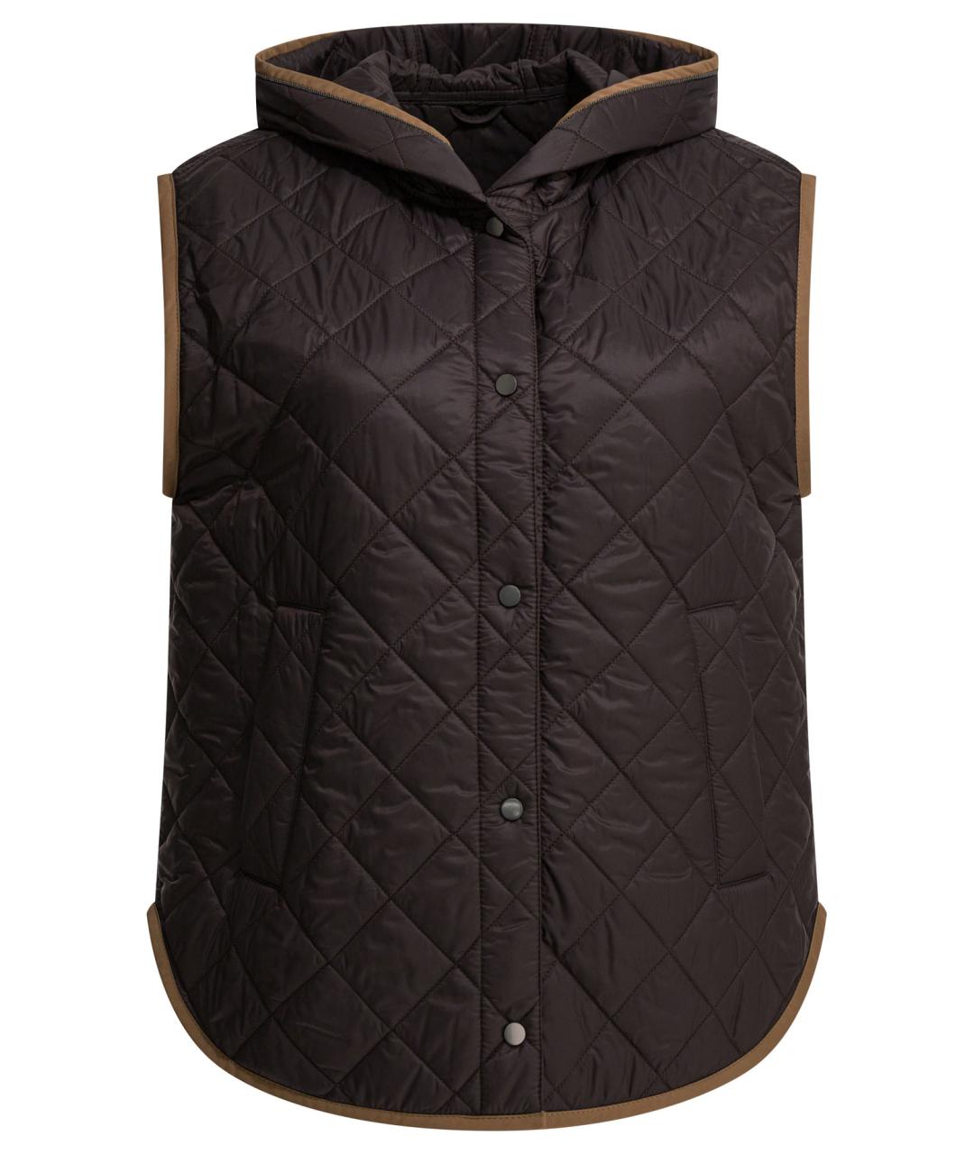 BRUNELLO CUCINELLI Коричневый полиамидовый жилет, фото 1