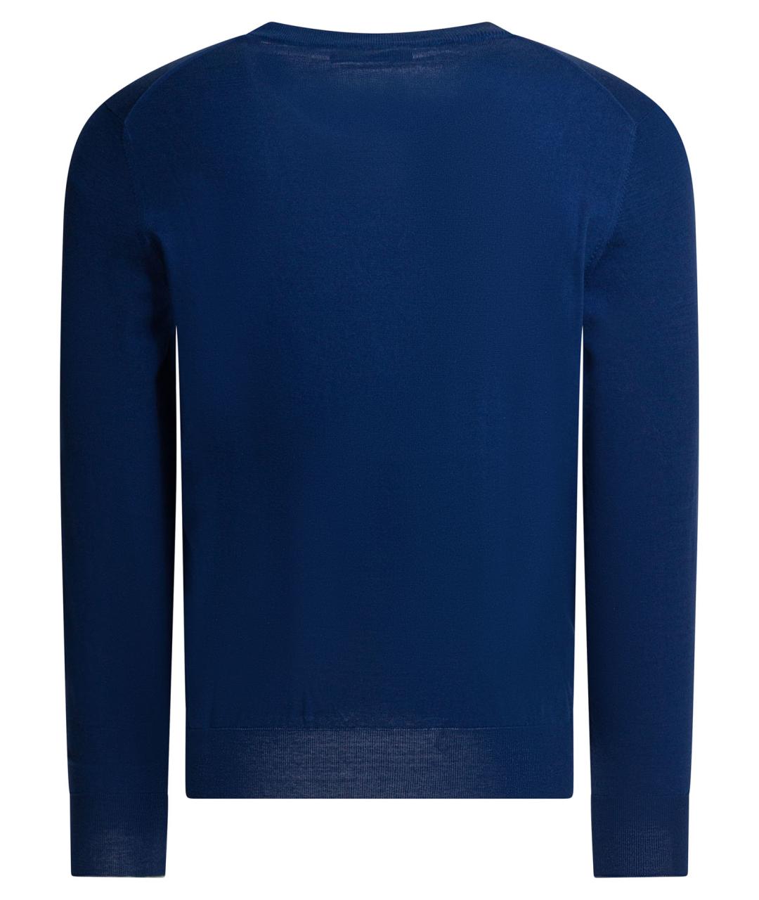 BRUNELLO CUCINELLI Синий хлопковый джемпер / свитер, фото 2