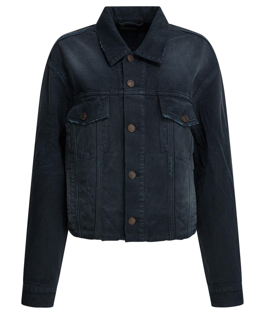 BALENCIAGA Темно-синяя хлопковая куртка, фото 1