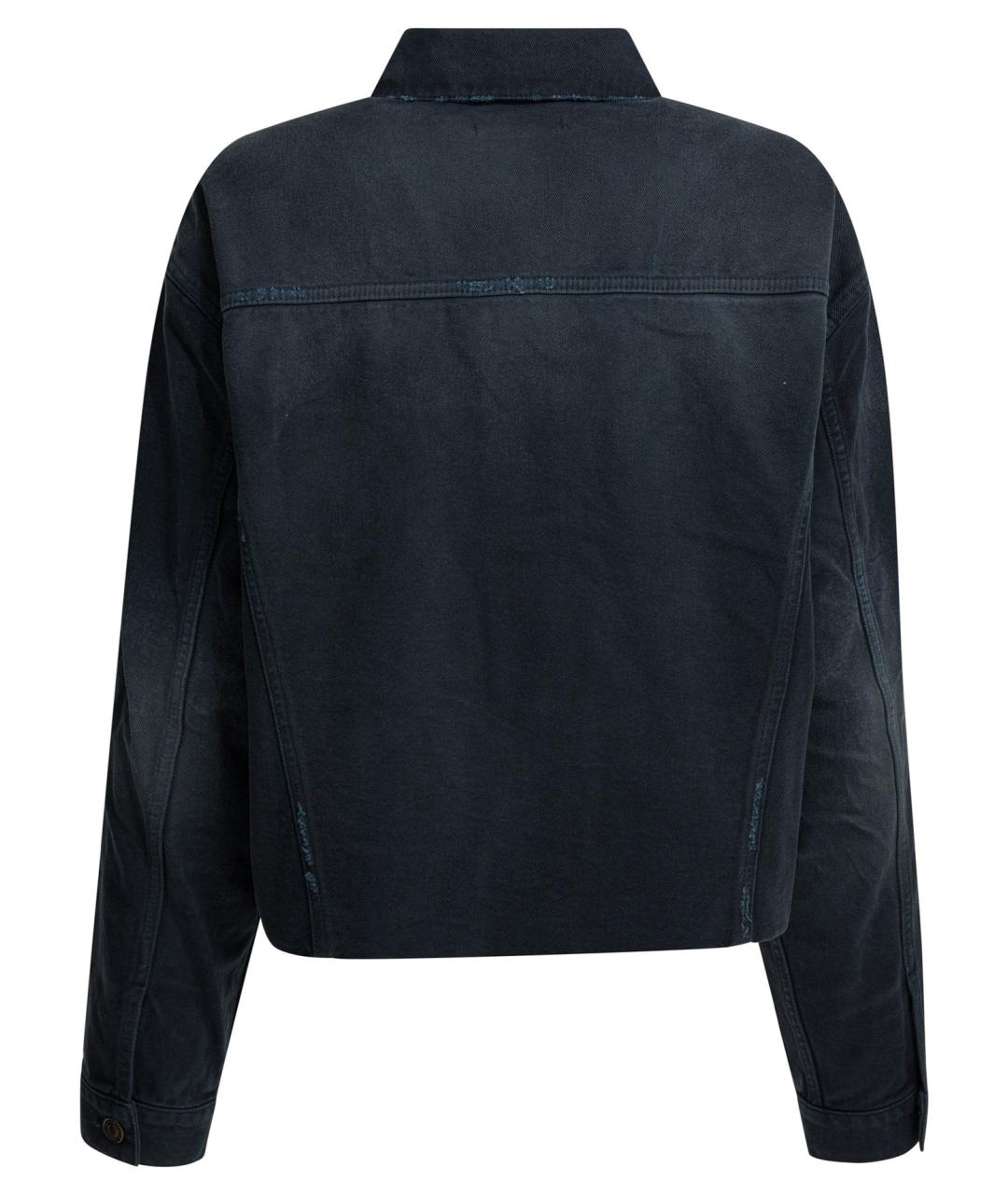 BALENCIAGA Темно-синяя хлопковая куртка, фото 2