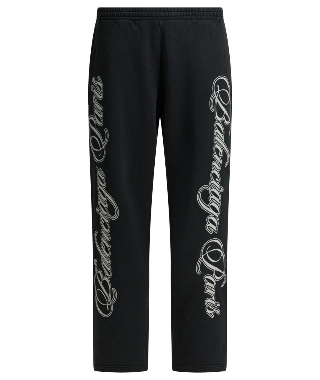 BALENCIAGA Черные хлопковые повседневные брюки, фото 1