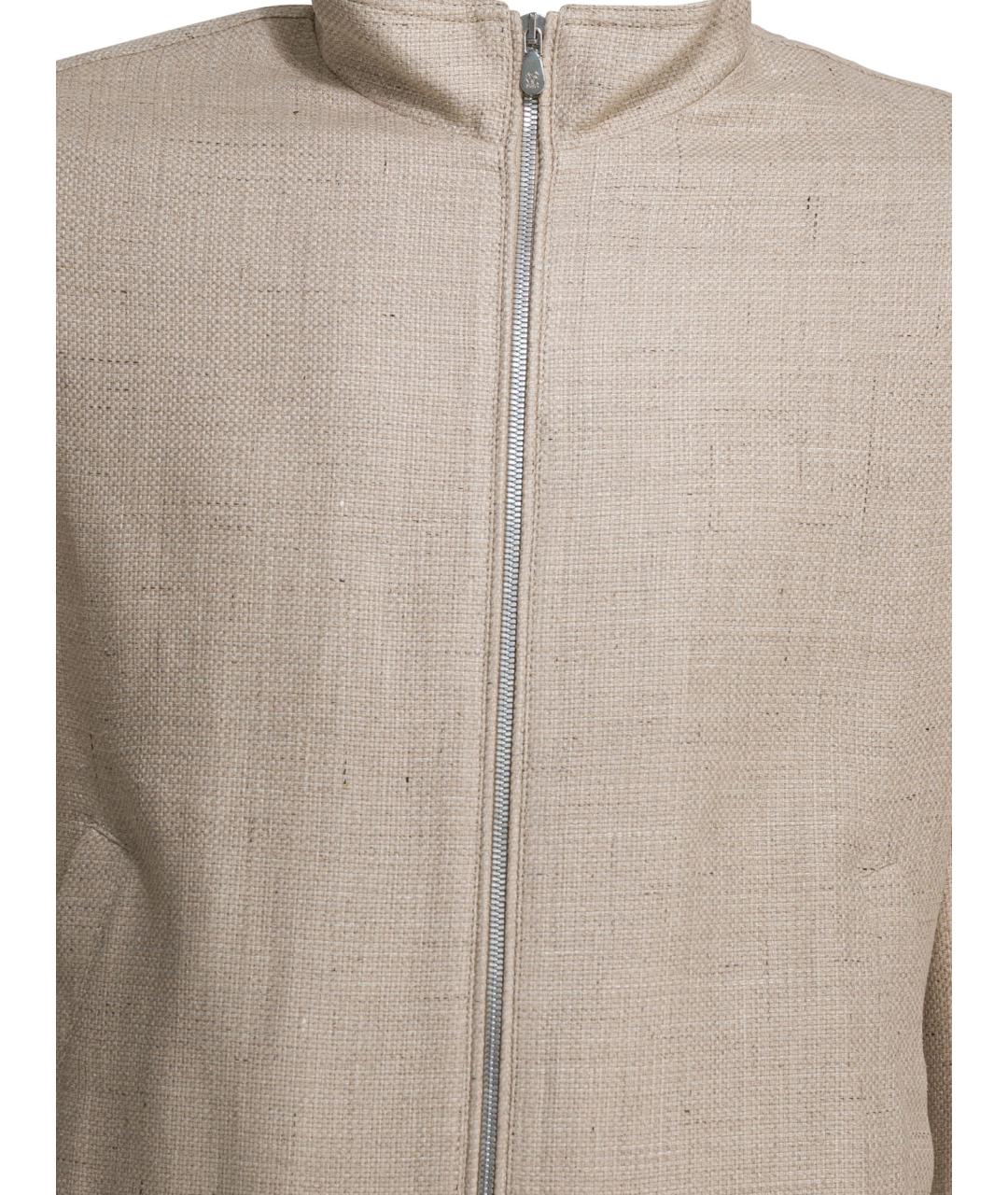 BRUNELLO CUCINELLI Бежевая шелковая куртка, фото 3