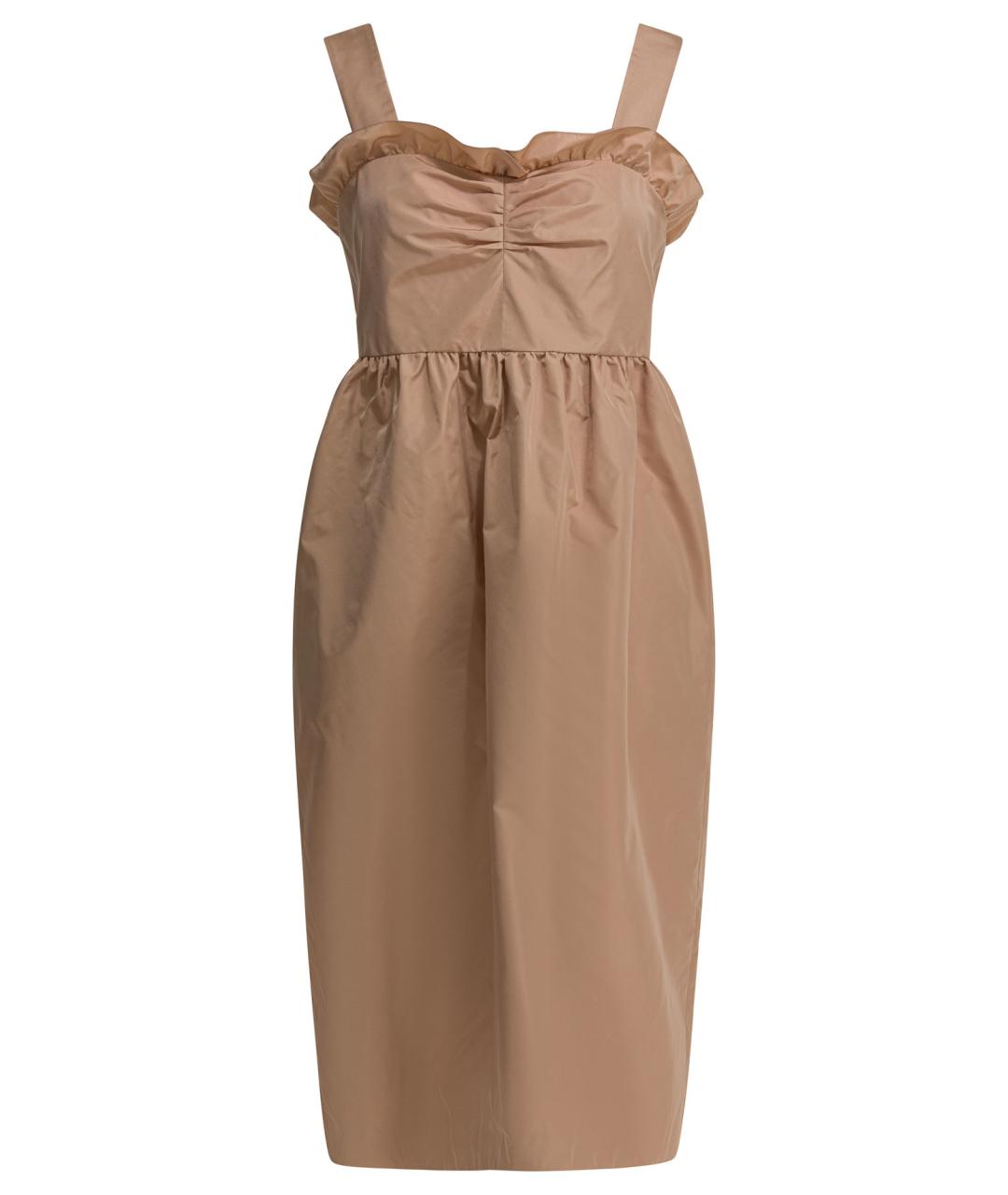 CHLOE Бежевое полиэстеровое платье, фото 1