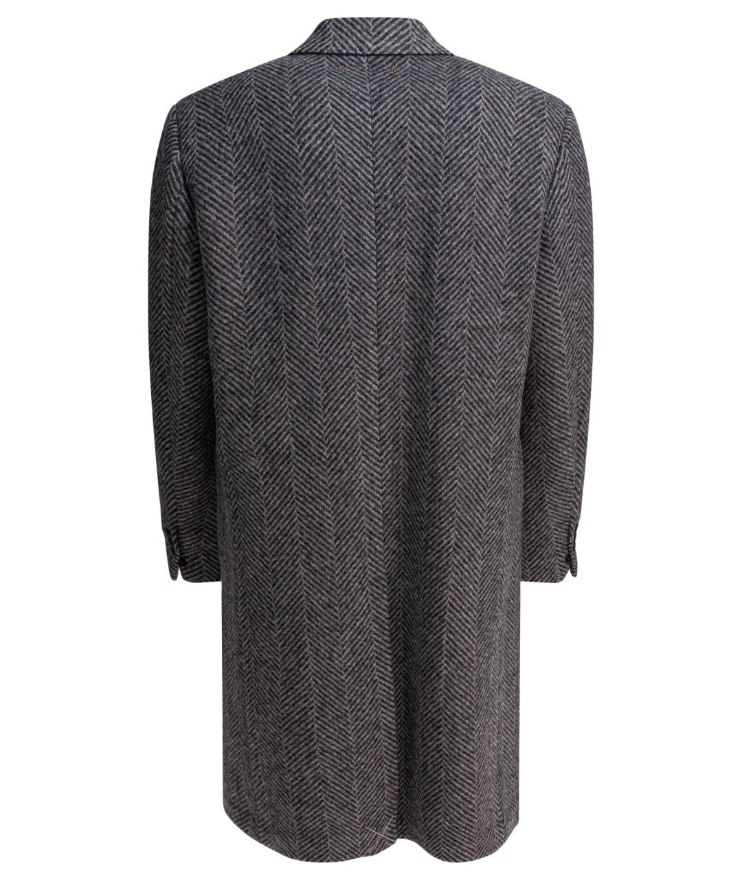 GOLDEN GOOSE DELUXE BRAND Серое шерстяное пальто, фото 2