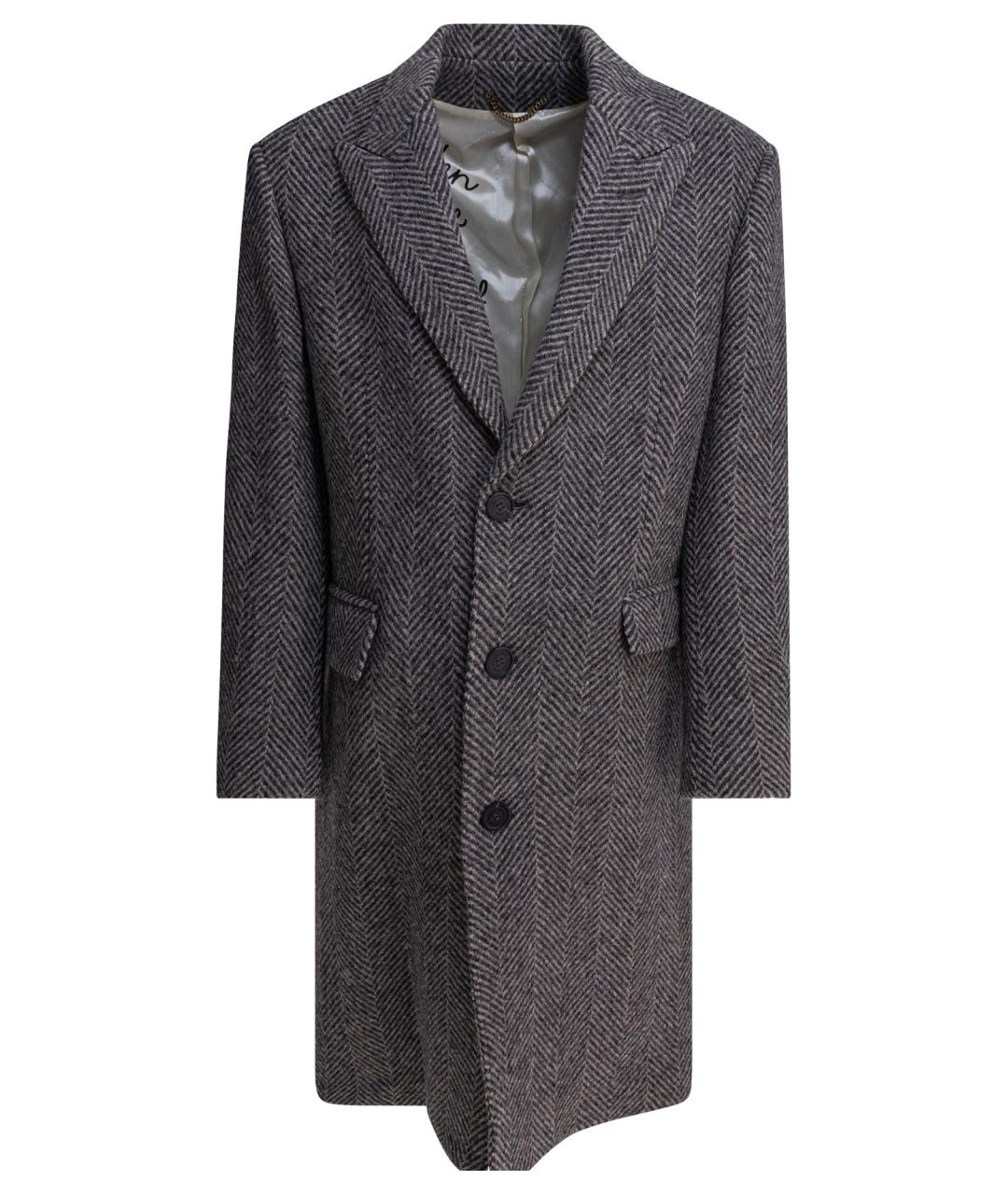 GOLDEN GOOSE DELUXE BRAND Серое шерстяное пальто, фото 1