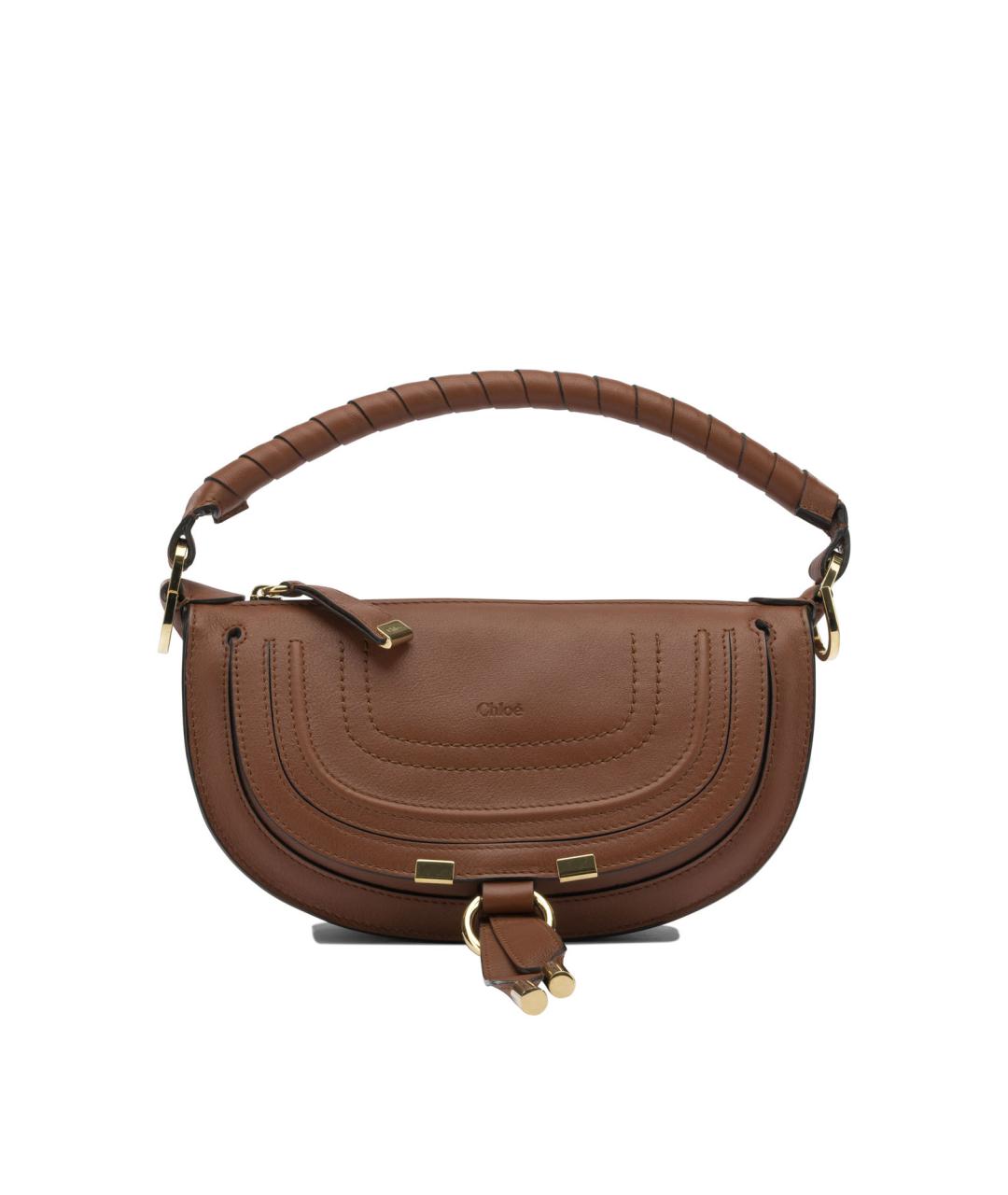 CHLOE Коричневая кожаная сумка через плечо, фото 1