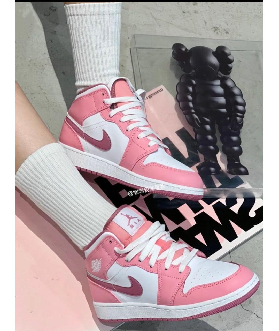 JORDAN Розовые кожаные кроссовки, фото 8