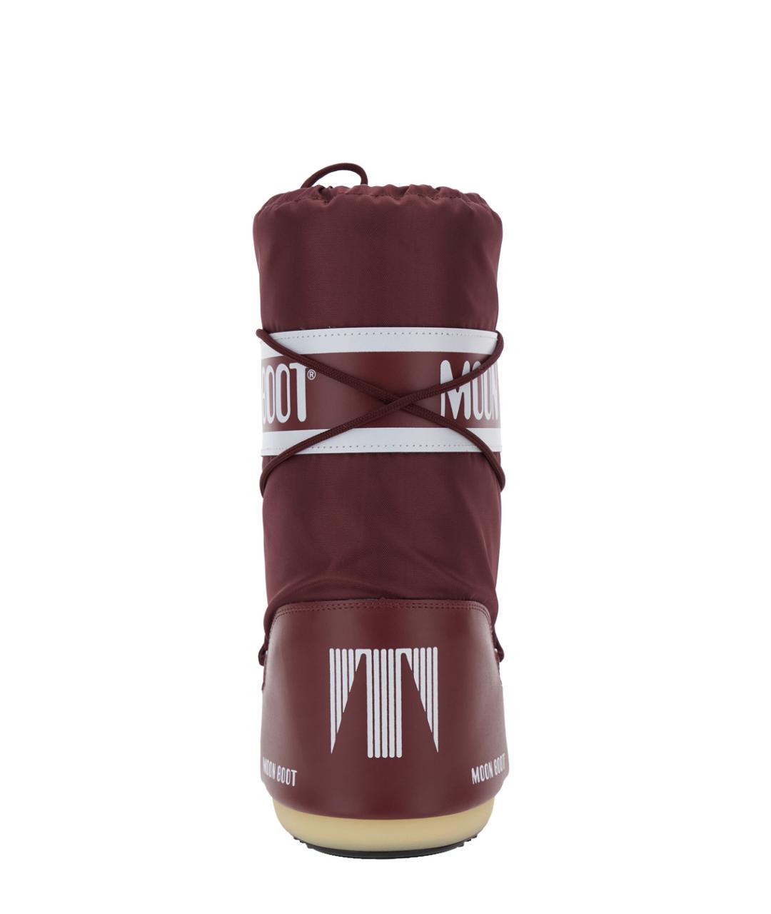 MOON BOOT Бордовые синтетические ботинки, фото 4