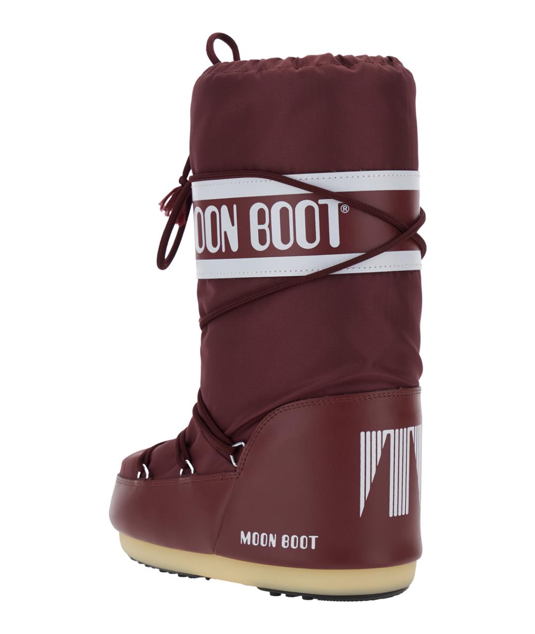 MOON BOOT Бордовые синтетические ботинки, фото 3