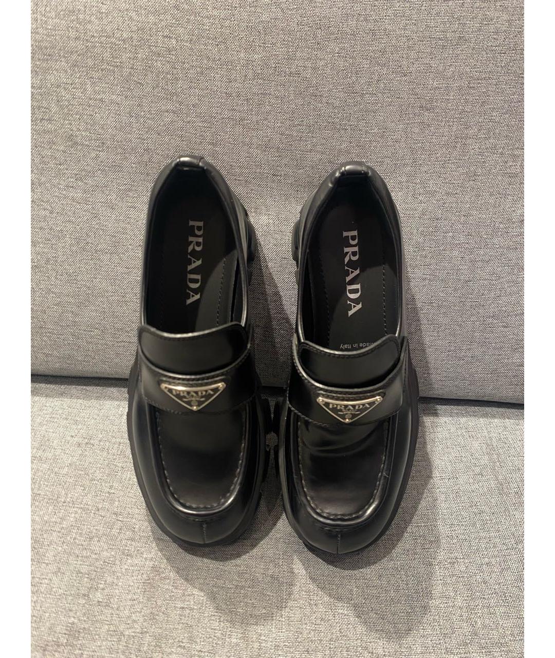 PRADA Черные кожаные лоферы, фото 7