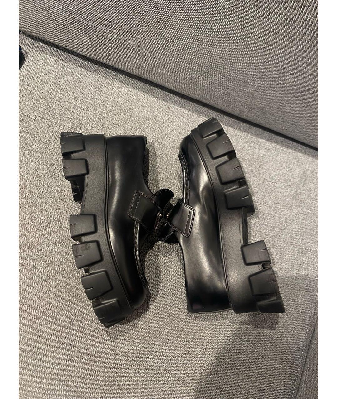 PRADA Черные кожаные лоферы, фото 9