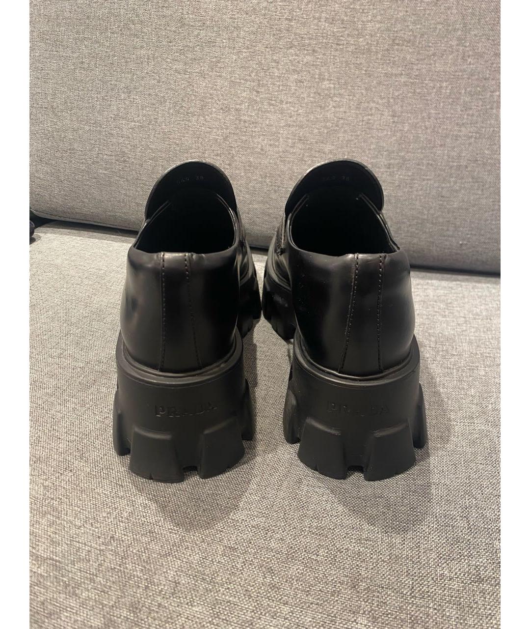 PRADA Черные кожаные лоферы, фото 5