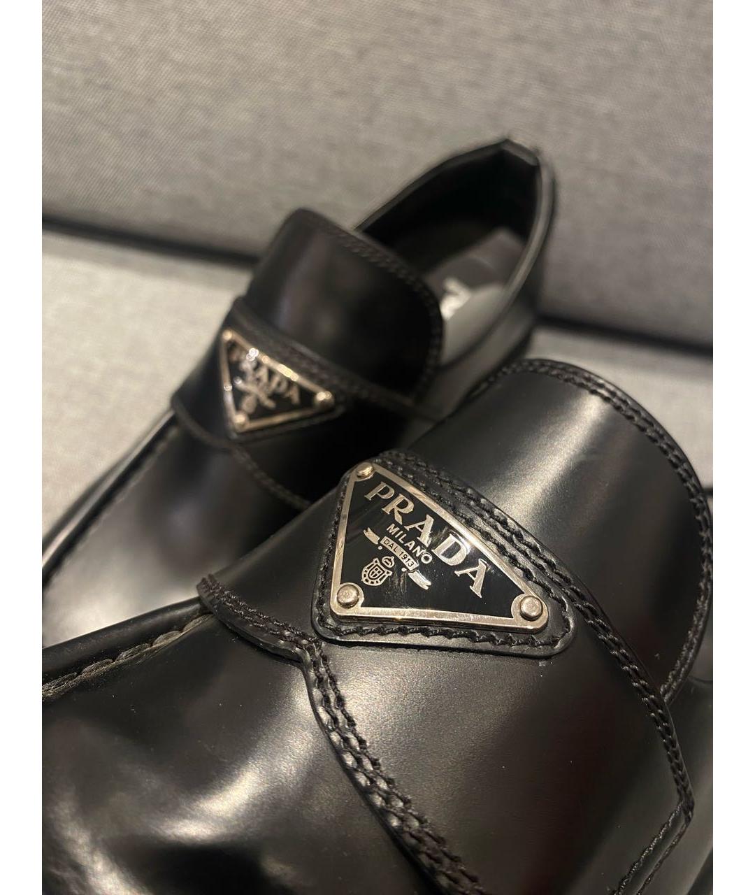 PRADA Черные кожаные лоферы, фото 6