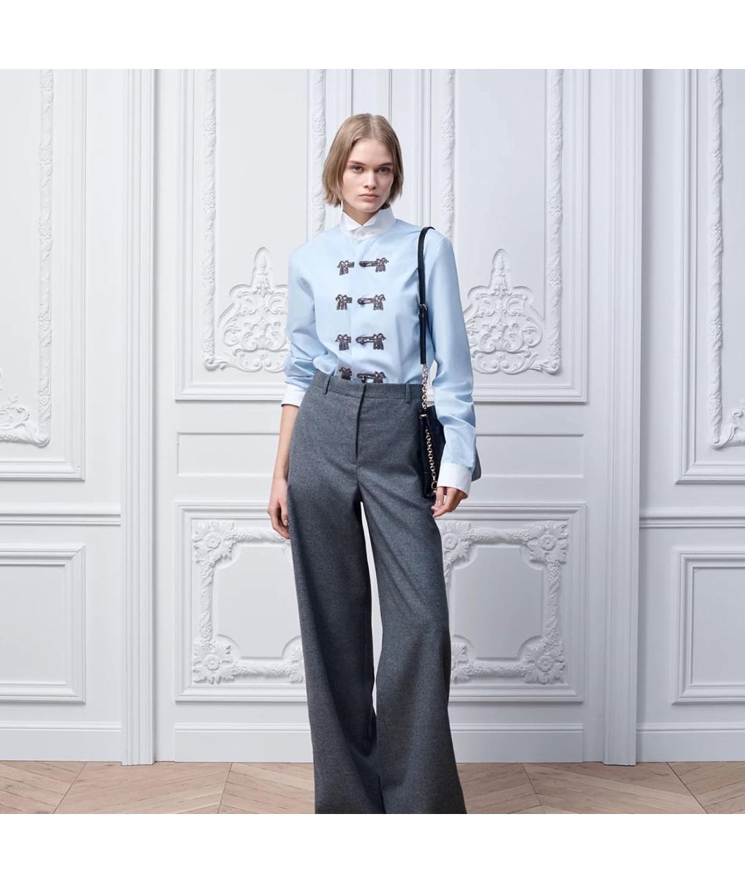 CHRISTIAN DIOR Голубая блузы, фото 2