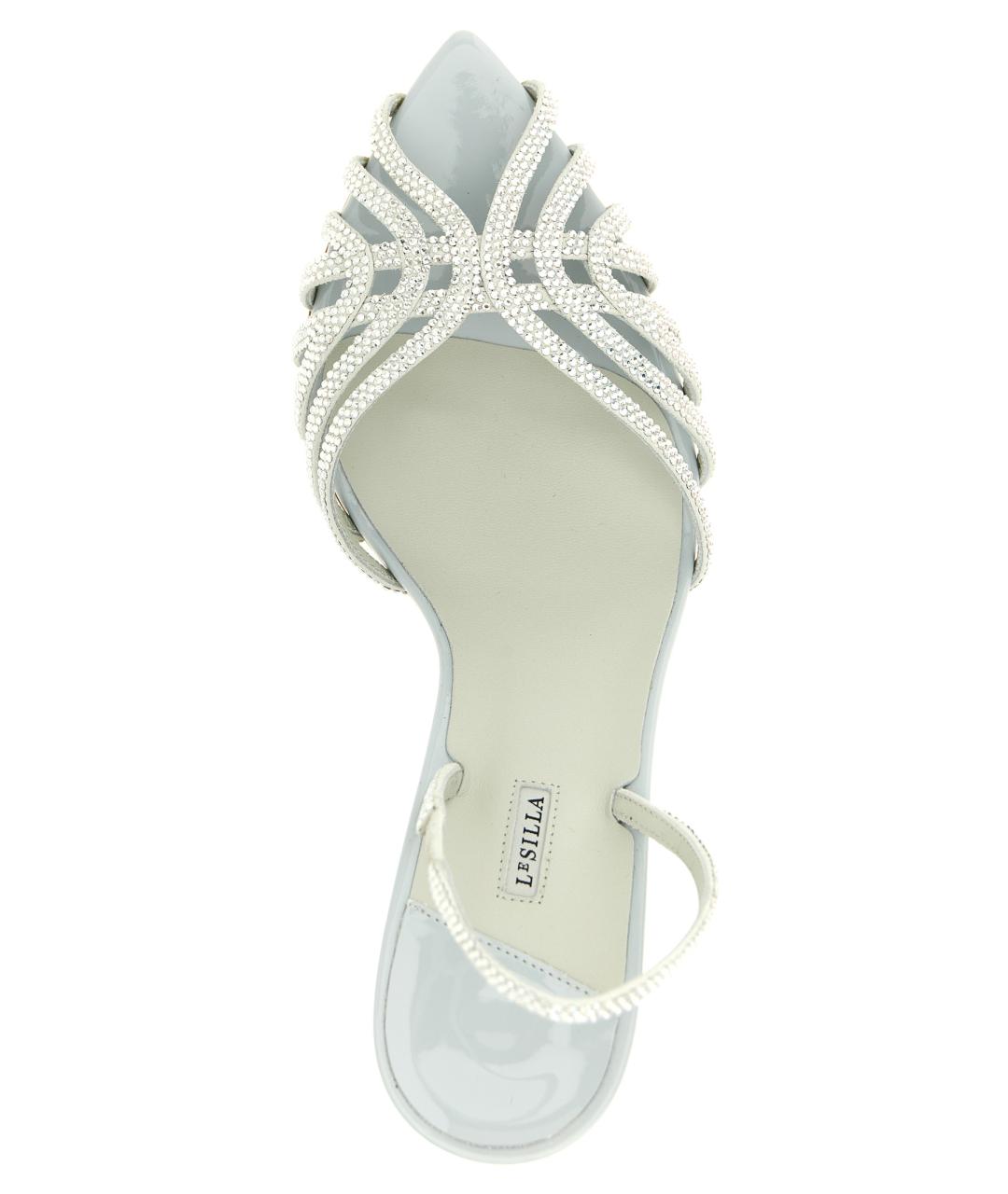 LE SILLA Белые кожаные босоножки, фото 4