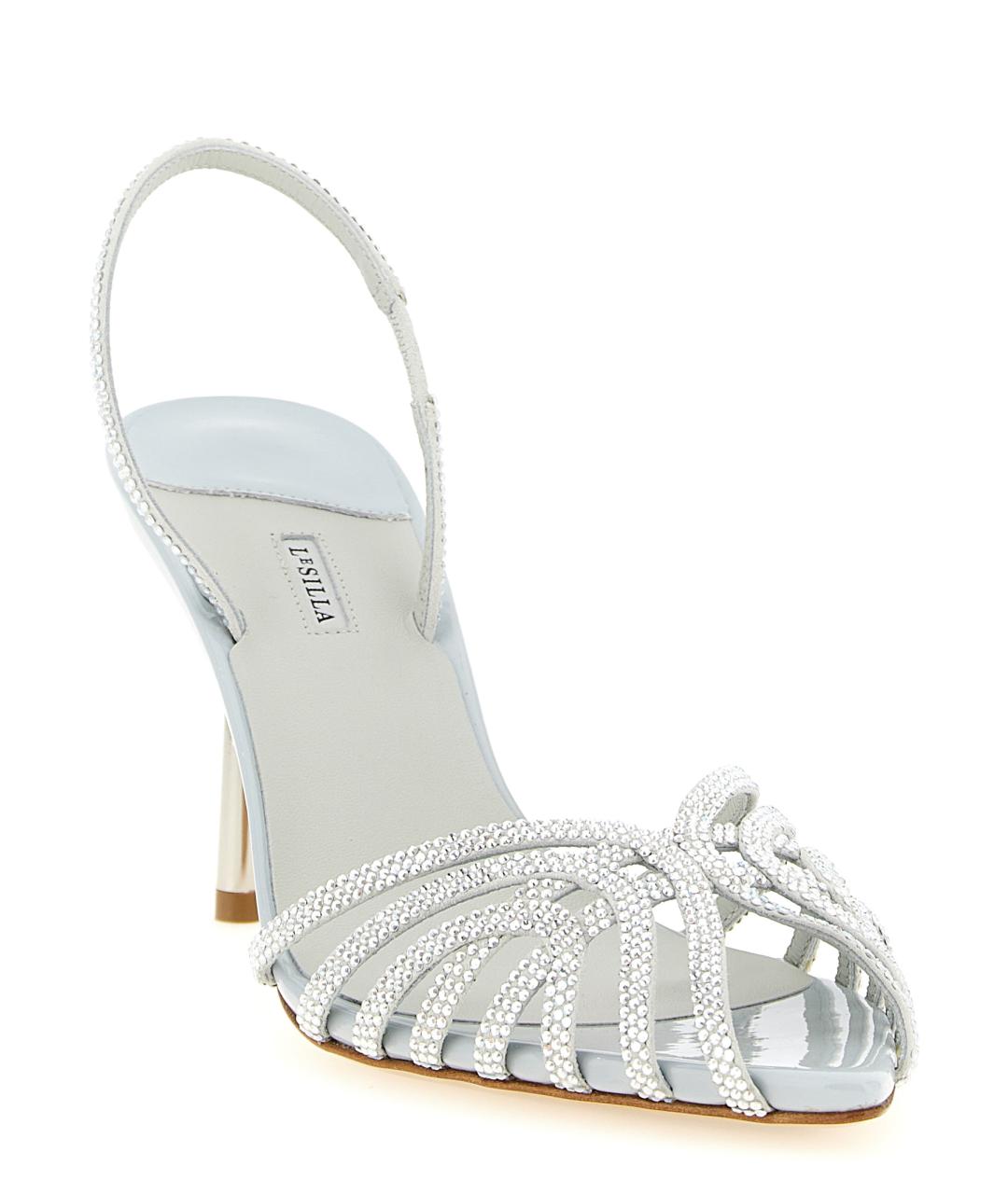 LE SILLA Белые кожаные босоножки, фото 2