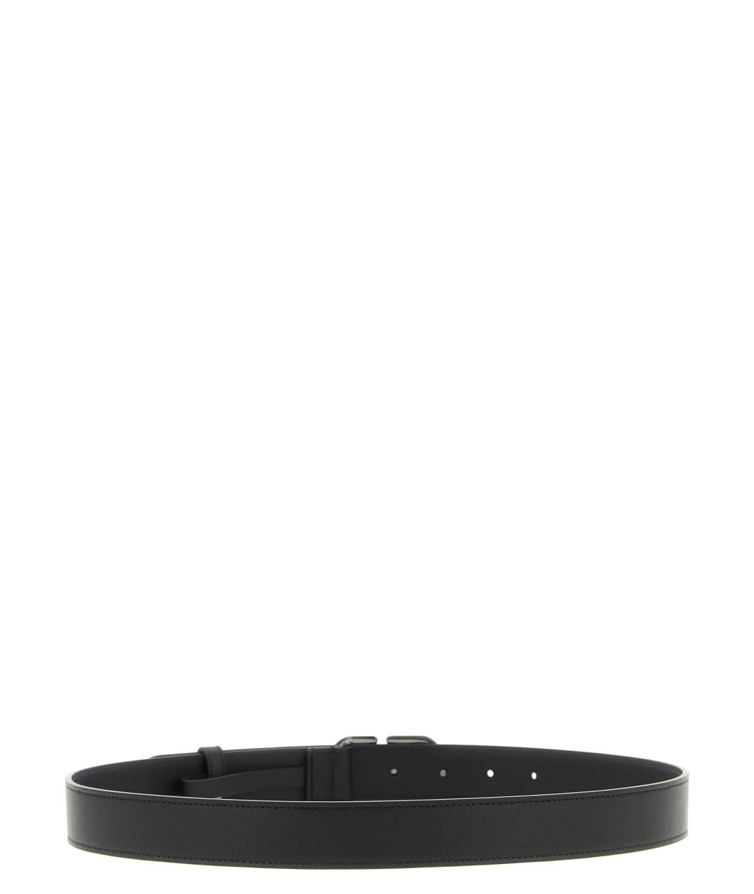 VALENTINO Черный кожаный ремень, фото 3