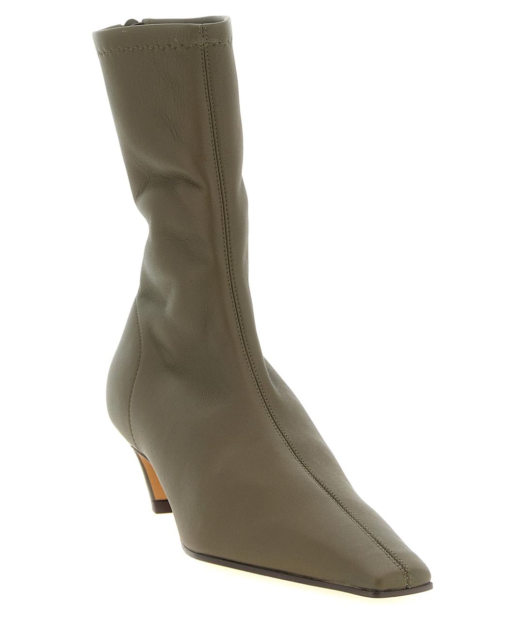 KHAITE Зеленые кожаные ботильоны, фото 2