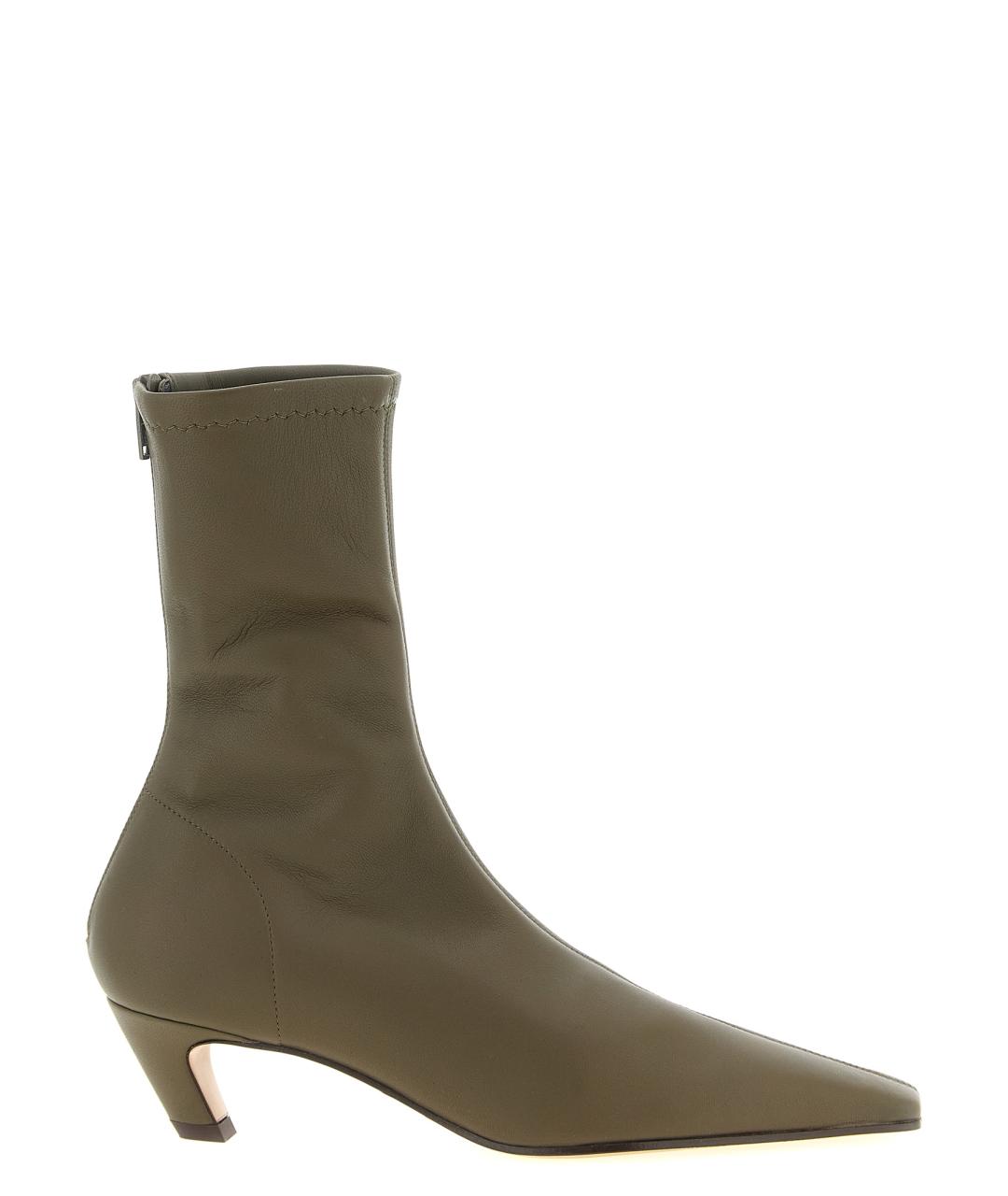 KHAITE Зеленые кожаные ботильоны, фото 1