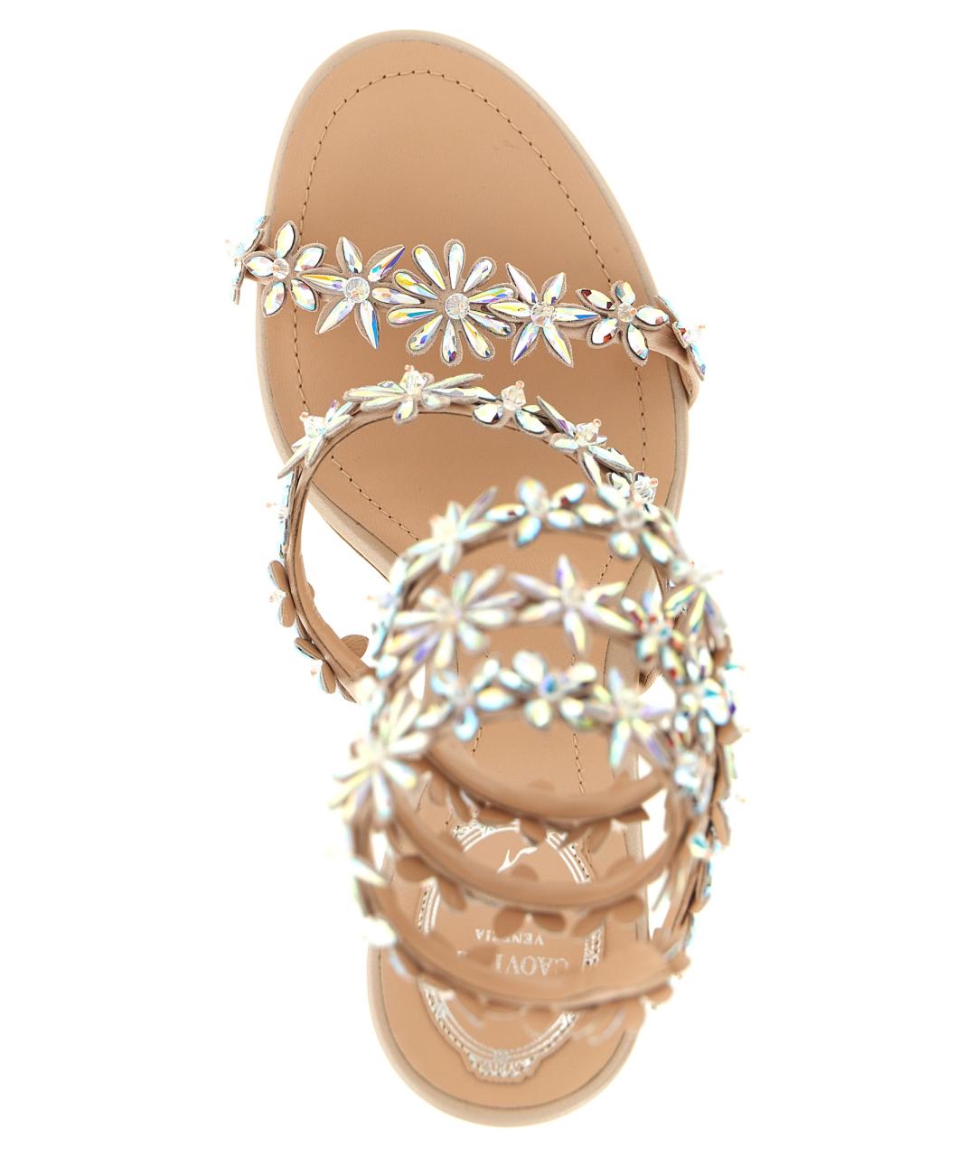 RENE CAOVILLA Розовые кожаные босоножки, фото 4