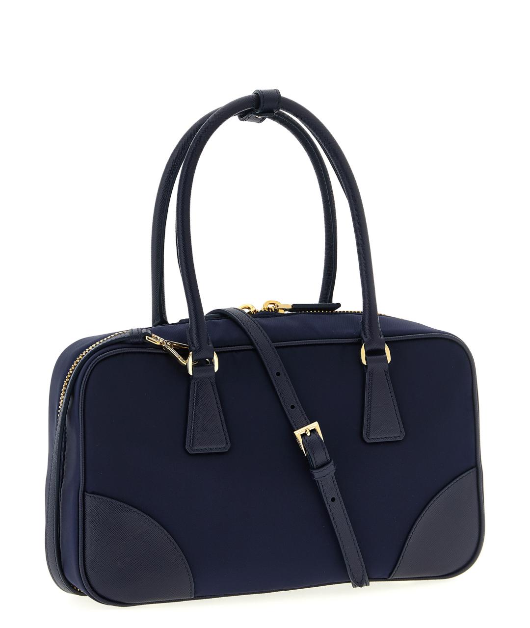 PRADA Синяя тканевая сумка с короткими ручками, фото 2