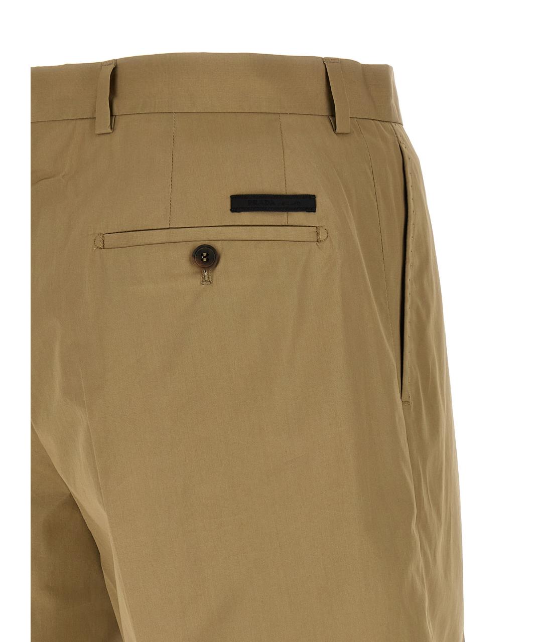 PRADA Бежевые хлопковые шорты, фото 4