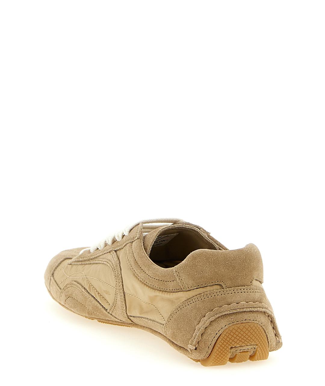 PRADA Бежевые текстильные кроссовки, фото 3