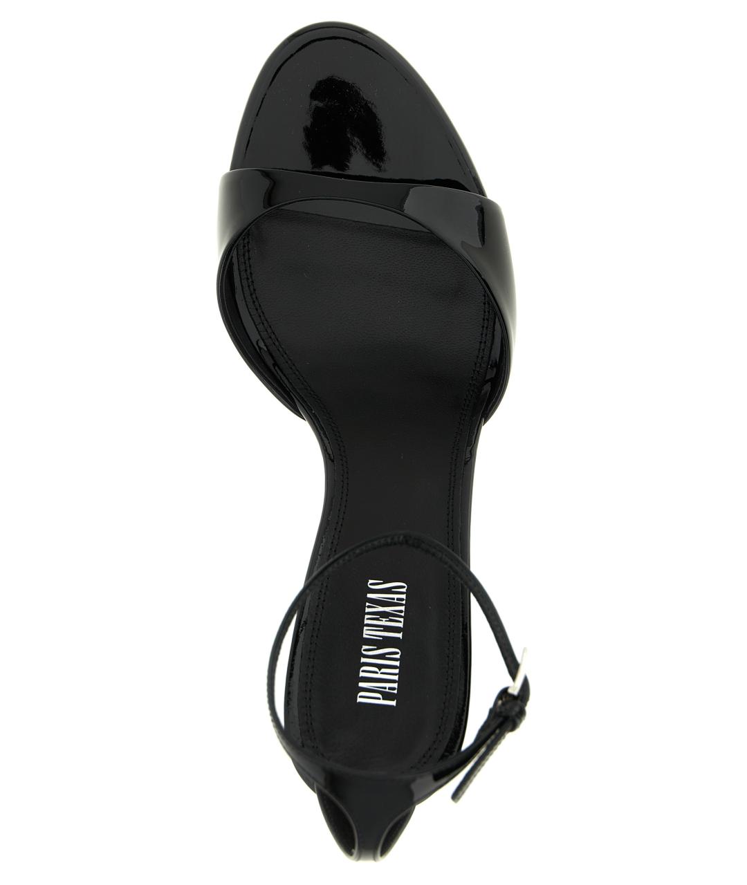 PARIS TEXAS Черные кожаные босоножки, фото 4