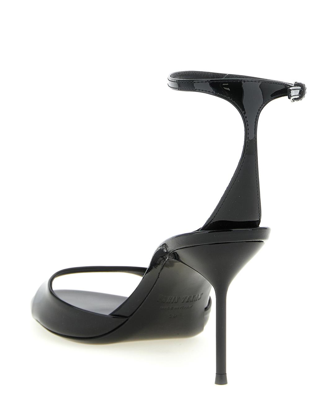 PARIS TEXAS Черные кожаные босоножки, фото 3