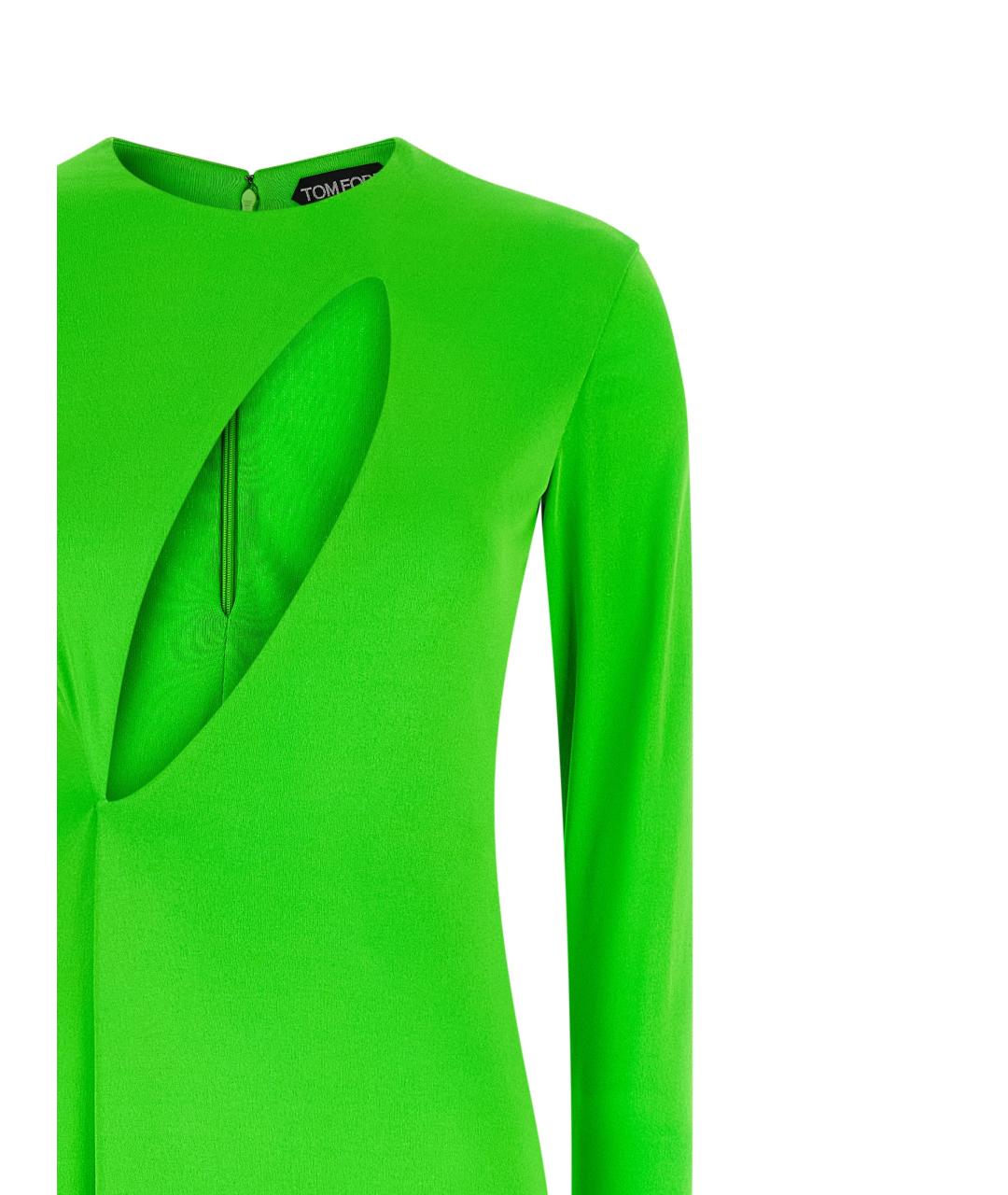 TOM FORD Зеленые вискозное вечернее платье, фото 3