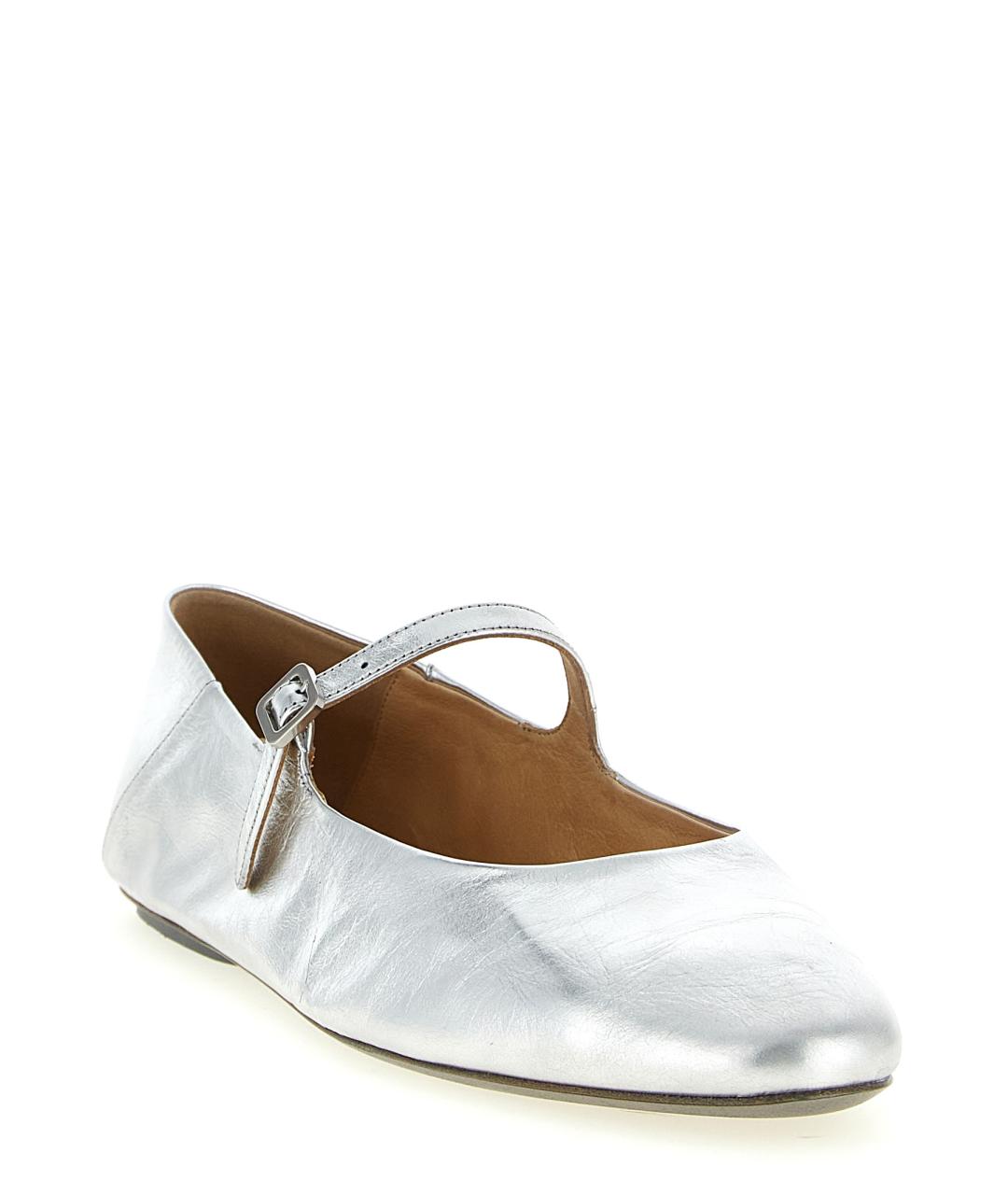 MARSELL Серебряные кожаные балетки, фото 2