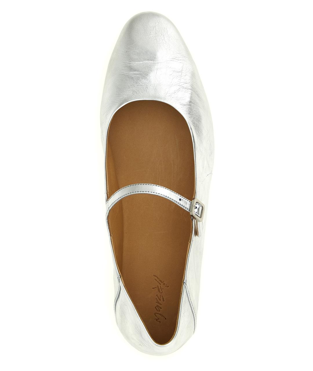 MARSELL Серебряные кожаные балетки, фото 4