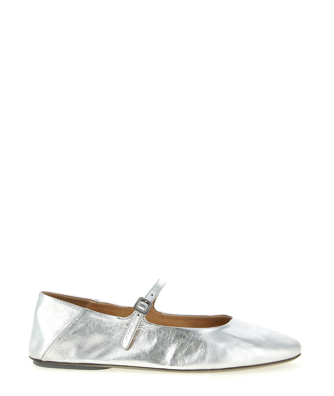 MARSELL Серебряные кожаные балетки, фото 1