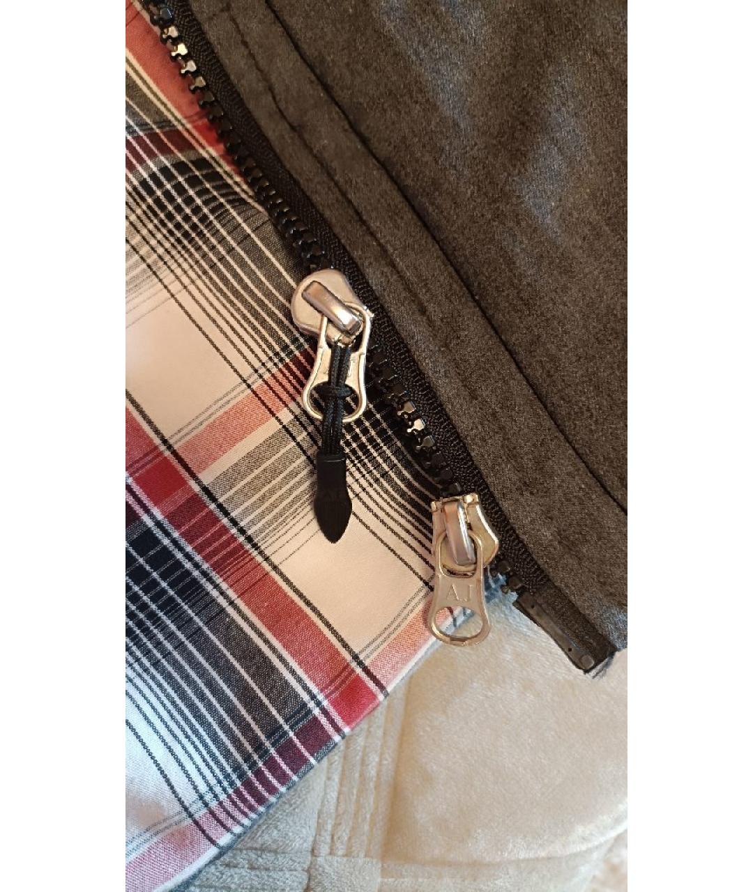 ARMANI JEANS Серая полиэстеровая куртка, фото 7