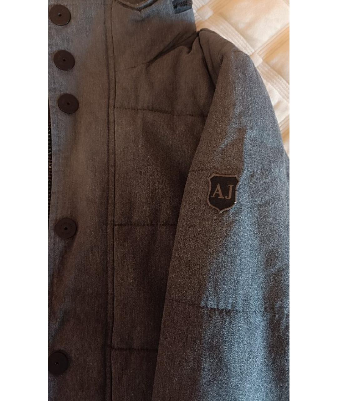 ARMANI JEANS Серая полиэстеровая куртка, фото 6