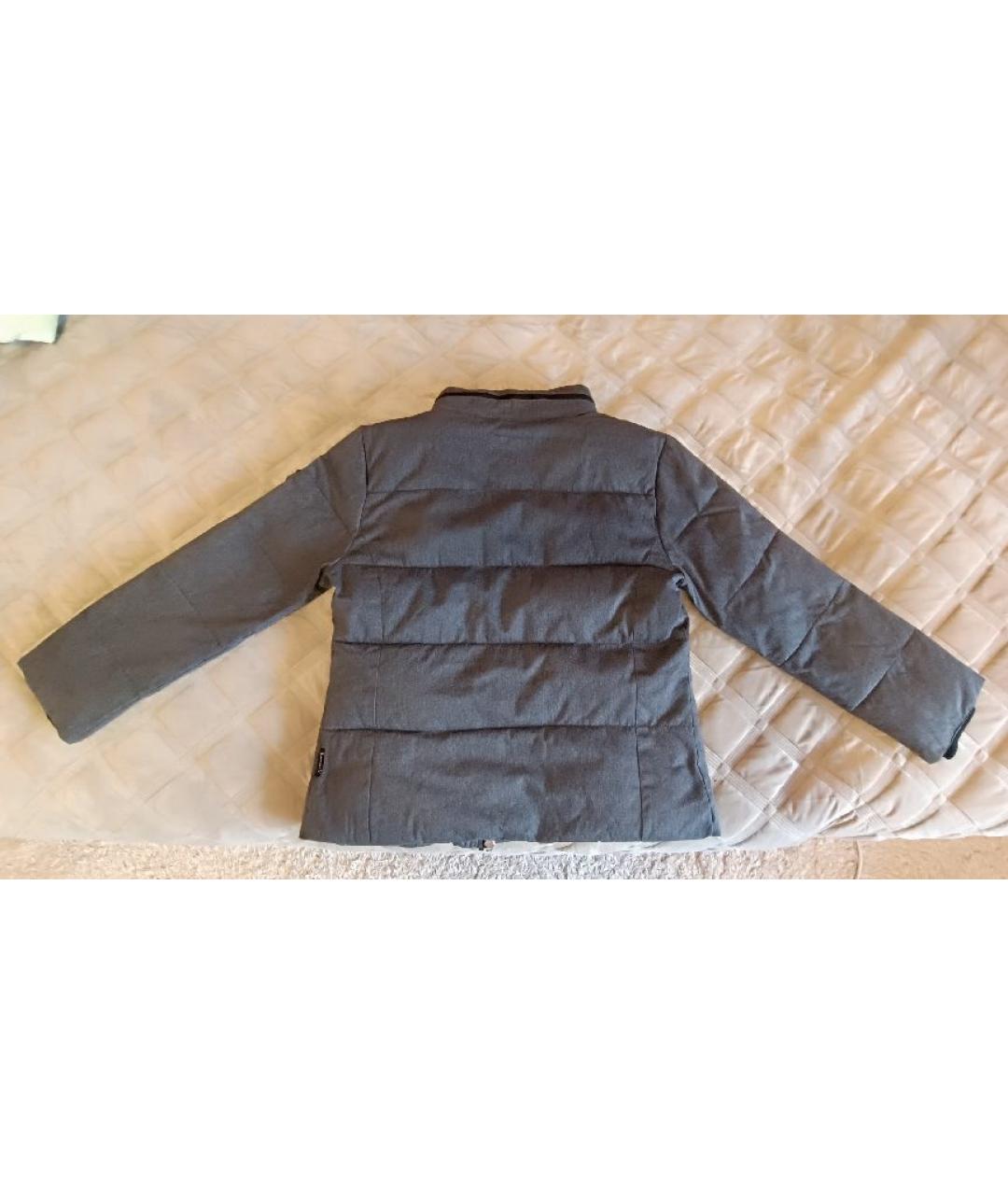 ARMANI JEANS Серая полиэстеровая куртка, фото 2