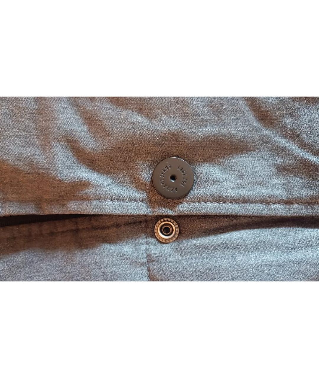 ARMANI JEANS Серая полиэстеровая куртка, фото 4