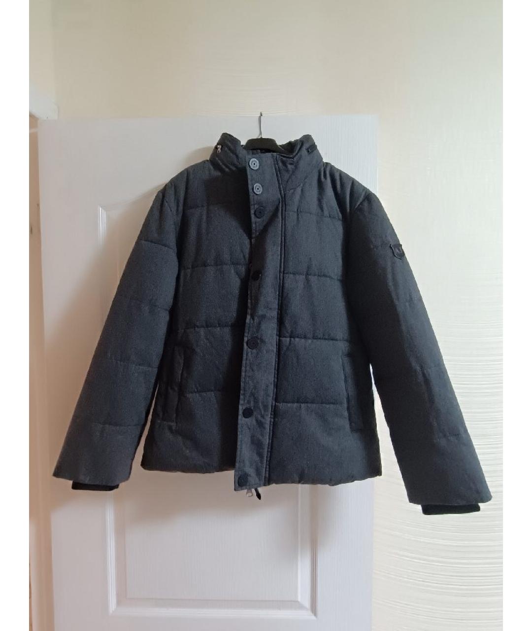 ARMANI JEANS Серая полиэстеровая куртка, фото 11