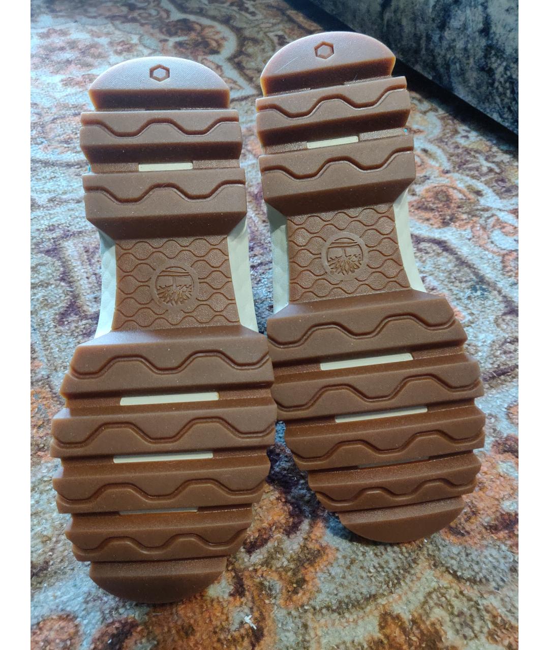 TIMBERLAND Горчичные нубуковые высокие ботинки, фото 4